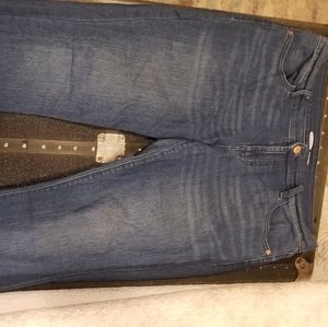 Medium blue, lowrise, super skinny jeans